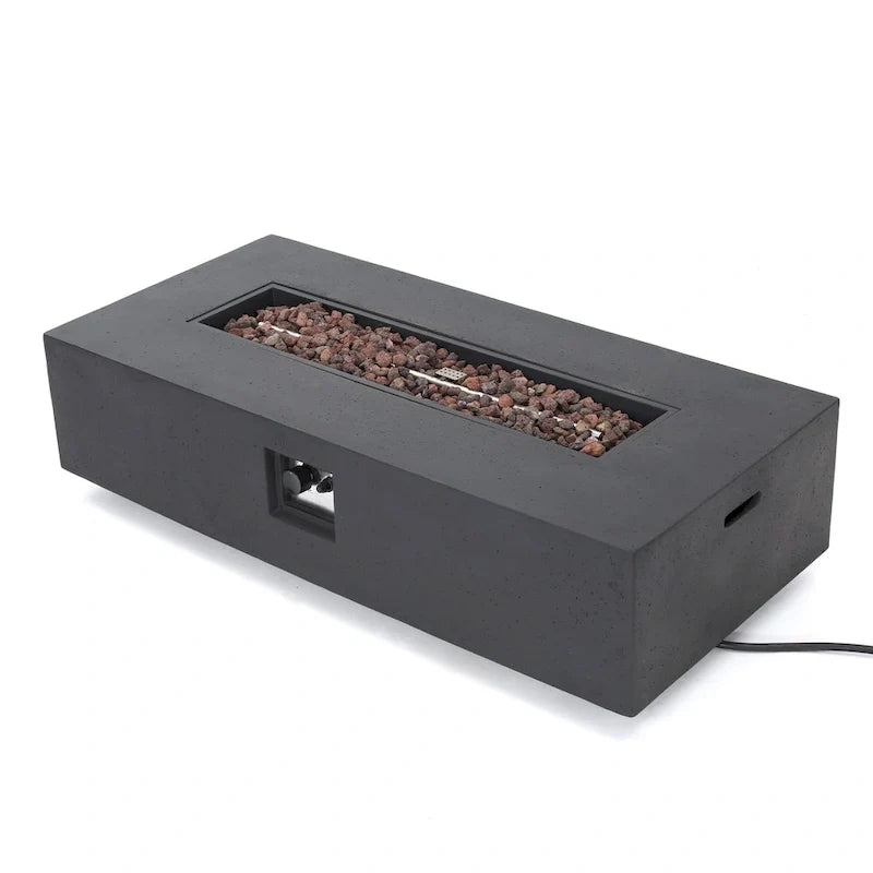 Augusta Outdoor Acacia Wood and Wicker 4 Seater Chat Set with Fire Pit by Christopher Knight Home