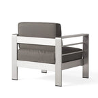 Ensemble de conversation en aluminium 7 places allongé Cape Coral Outdoor avec foyer par Christopher Knight Home