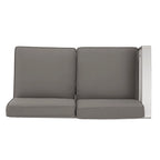 Ensemble de conversation en aluminium 7 places allongé Cape Coral Outdoor avec foyer par Christopher Knight Home
