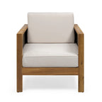 Ensemble de conversation d'extérieur Linwood 4 pièces en bois d'acacia par Christopher Knight Home