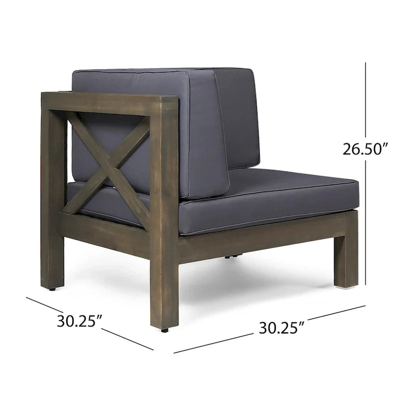 Brava Outdoor Acacia Wood 6-piece Chat Set by Christopher Knight Home