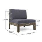 Brava Outdoor Acacia Wood 6-piece Chat Set by Christopher Knight Home
