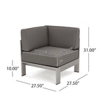 Ensemble de 5 canapés d'extérieur Cape Coral avec foyer par Christopher Knight Home