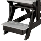 OS Home and Office Model Double Balcony Height Glider avec Table Centrale Gris Clair et Noir - N/A