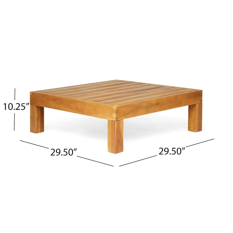 Ensemble de canapé d'angle en acacia 9 pièces Oana Outdoor par Christopher Knight Home