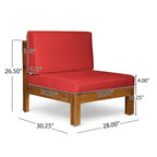 Ensemble de canapé d'angle en acacia 9 pièces Oana Outdoor par Christopher Knight Home
