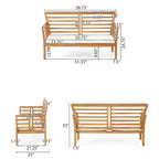 Ensemble de conversation 8 places en bois d'acacia Caydon de Christopher Knight Home