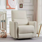 Fauteuil inclinable à bascule pivotant à 360°, fauteuil à bascule planeur, fauteuil inclinable en similicuir rembourré