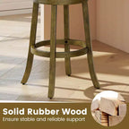 Lot de 2/4 tabourets de bar pivotants Costway, chaises hauteur de bar avec dossier creux, assise rembourrée douce, gris