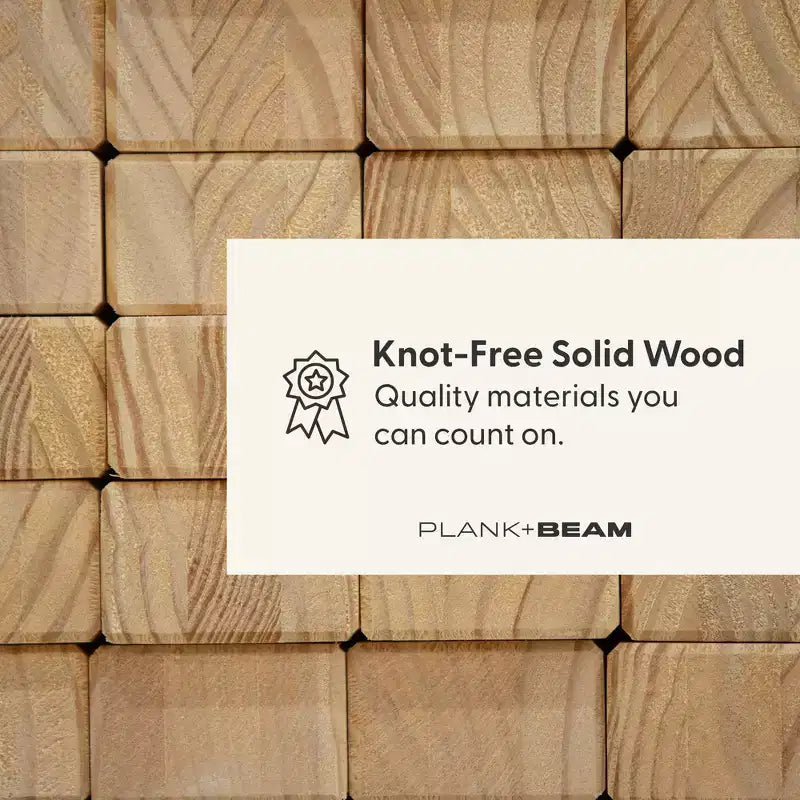 Cadre de lit simple plate-forme classique en bois massif Plank+Beam avec tête de lit à lattes