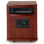 Chauffage d'appoint électrique infrarouge à quartz portable LifeSmart LifePro 1500W pour intérieur, avec 6 éléments chauffants réglables et télécommande, marron