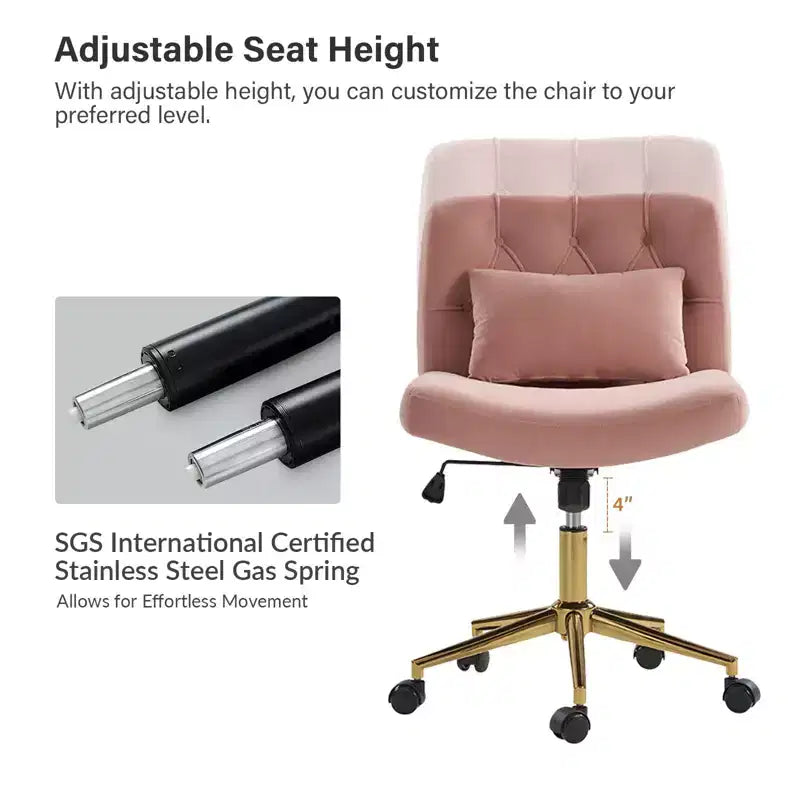 Chaise de bureau Nigel en flanelle moderne avec inclinaison et hauteur réglables Mecha|HULALA HOME
