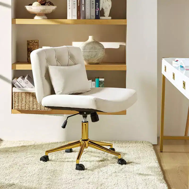 Chaise de bureau Nigel en flanelle moderne avec inclinaison et hauteur réglables Mecha|HULALA HOME