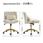 Chaise de bureau Nigel en flanelle moderne avec inclinaison et hauteur réglables Mecha|HULALA HOME