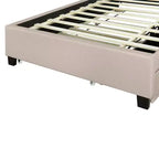 Lit plateforme capitonné pleine/grand lit avec tête de lit de rangement, lit gigogne simple, 2 tiroirs et prises de courant et ports USB, 4L - ModernLuxe