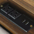 Lit plateforme capitonné pleine/grand lit avec tête de lit de rangement, lit gigogne simple, 2 tiroirs et prises de courant et ports USB, 4L - ModernLuxe