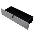 Lit plateforme capitonné pleine/grand lit avec tête de lit de rangement, lit gigogne simple, 2 tiroirs et prises de courant et ports USB, 4L - ModernLuxe