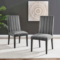 Chaises de salle à manger en velours - Lot de 2