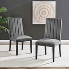 Chaises de salle à manger en velours - Lot de 2