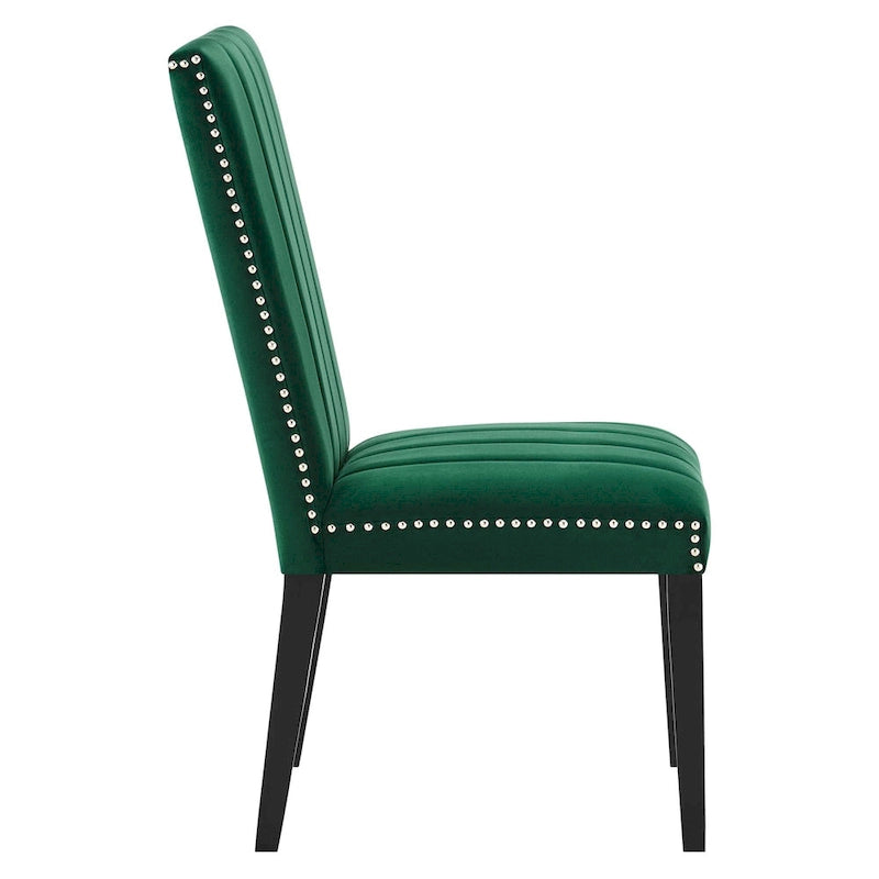Chaises de salle à manger en velours - Lot de 2