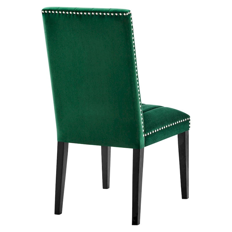 Chaises de salle à manger en velours - Lot de 2
