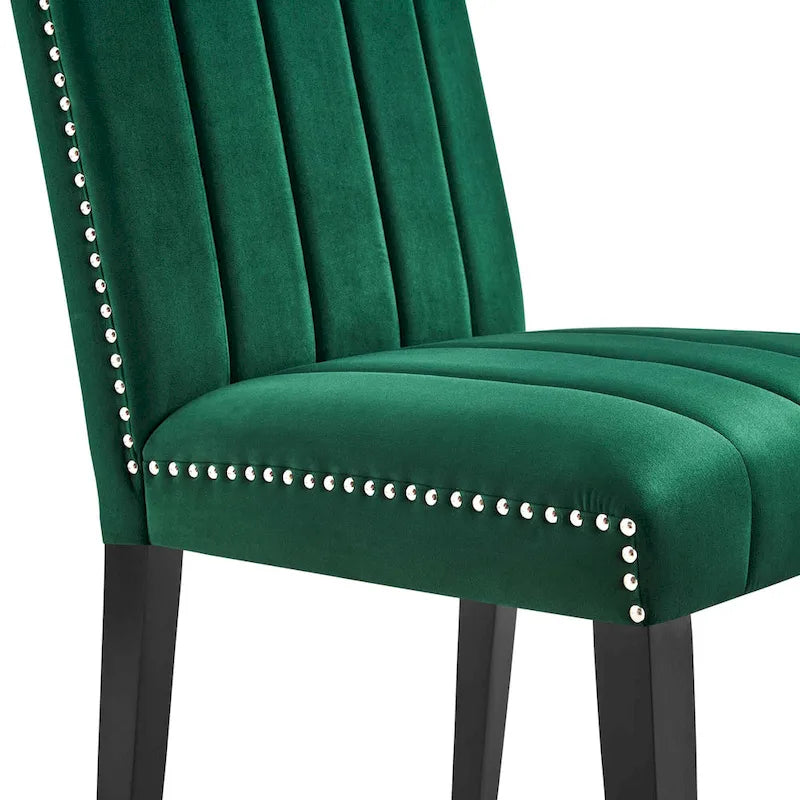 Chaises de salle à manger en velours - Lot de 2