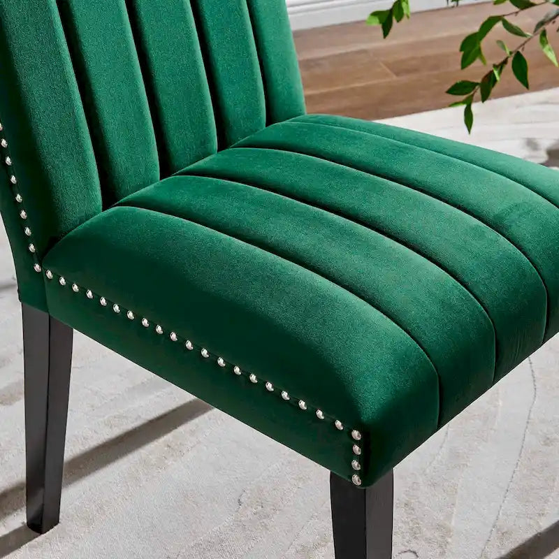 Chaises de salle à manger en velours - Lot de 2