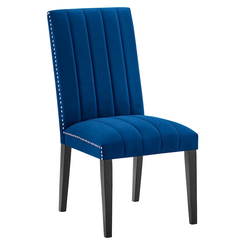Chaises de salle à manger en velours - Lot de 2