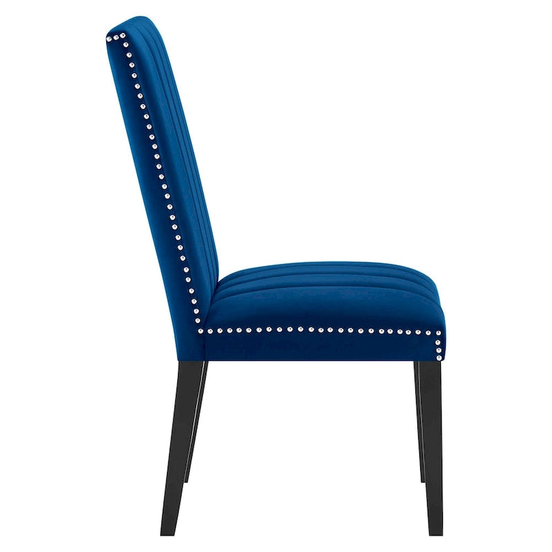 Chaises de salle à manger en velours - Lot de 2