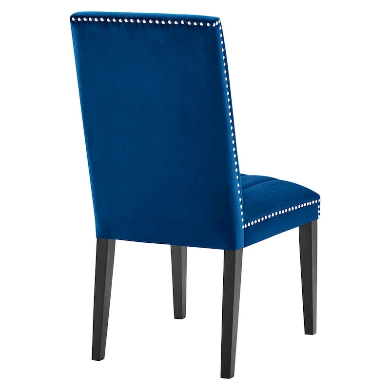 Chaises de salle à manger en velours - Lot de 2