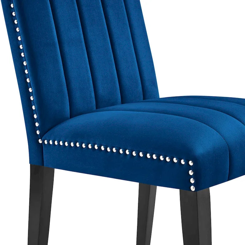 Chaises de salle à manger en velours - Lot de 2