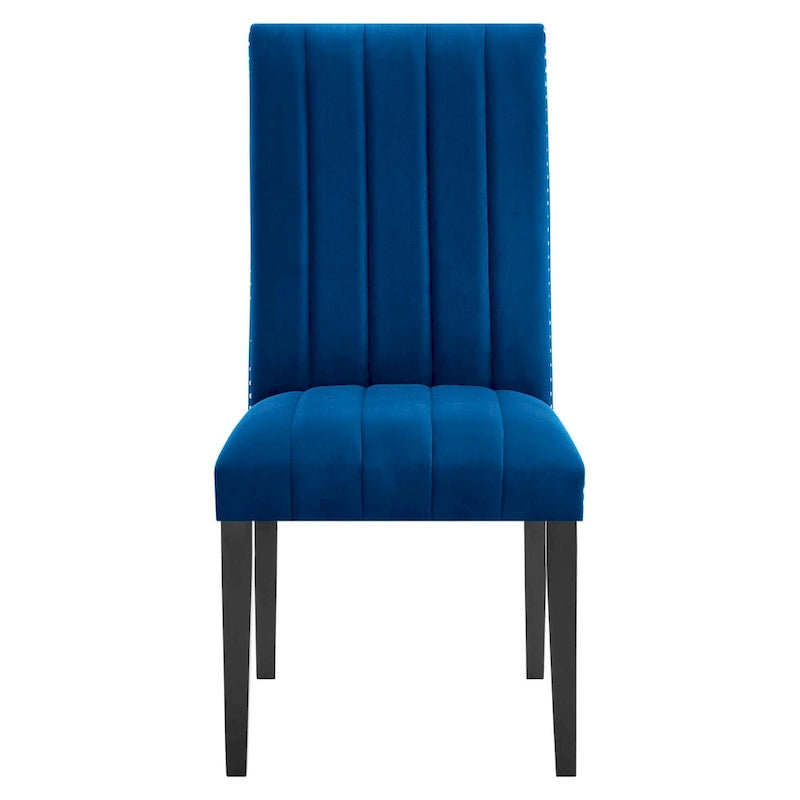 Chaises de salle à manger en velours - Lot de 2
