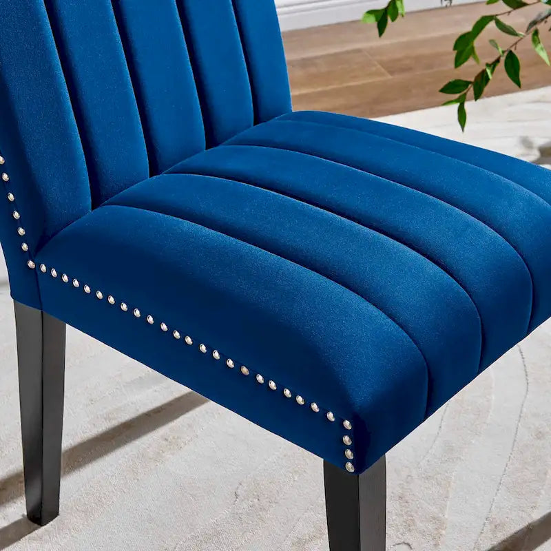 Chaises de salle à manger en velours - Lot de 2