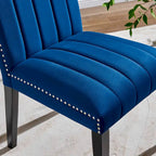 Chaises de salle à manger en velours - Lot de 2