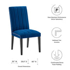 Chaises de salle à manger en velours - Lot de 2