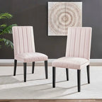 Chaises de salle à manger en velours - Lot de 2