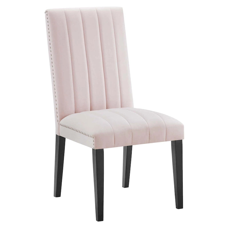Chaises de salle à manger en velours - Lot de 2