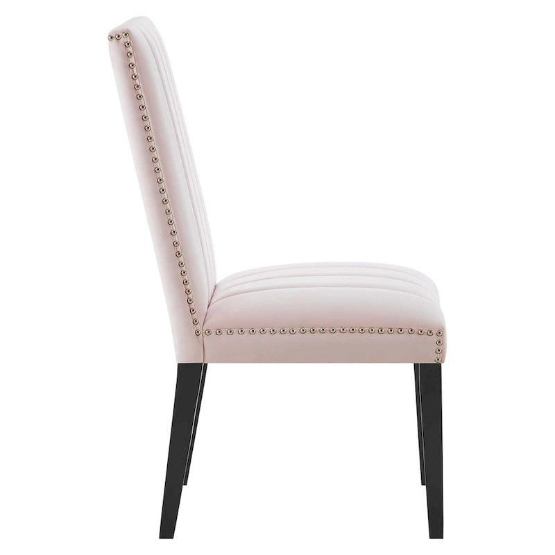 Chaises de salle à manger en velours - Lot de 2