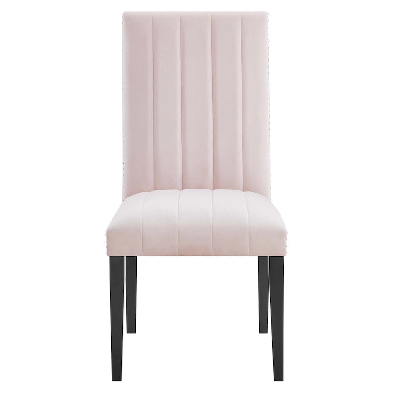 Chaises de salle à manger en velours - Lot de 2