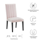 Chaises de salle à manger en velours - Lot de 2