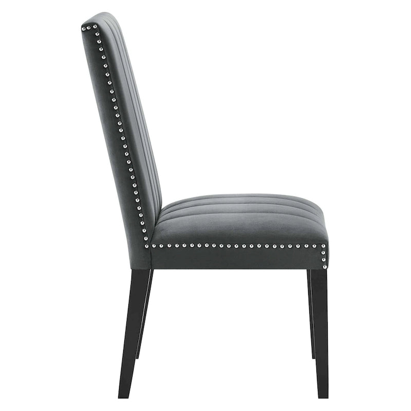 Chaises de salle à manger en velours - Lot de 2