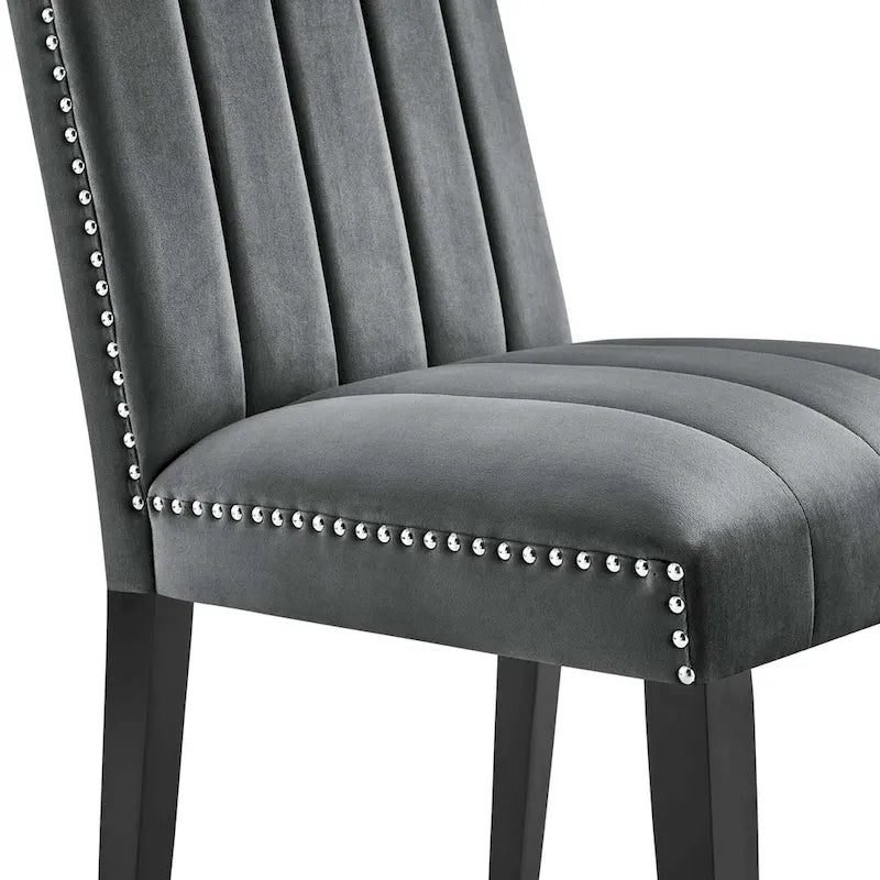 Chaises de salle à manger en velours - Lot de 2