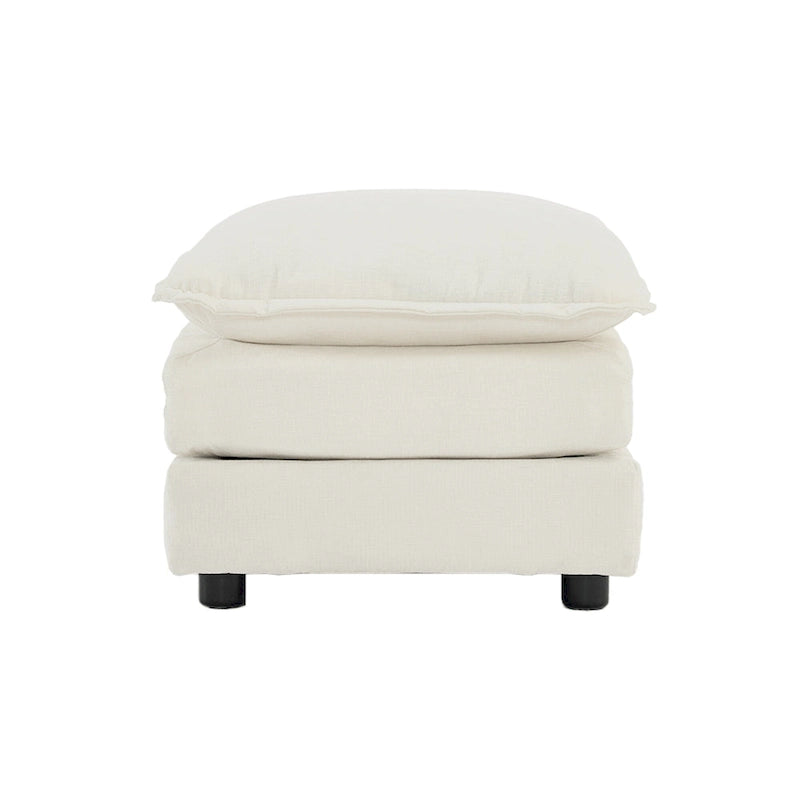 Canapé d'angle en U 5 places convertible avec 1 pouf