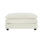 Canapé d'angle en U 5 places convertible avec 1 pouf