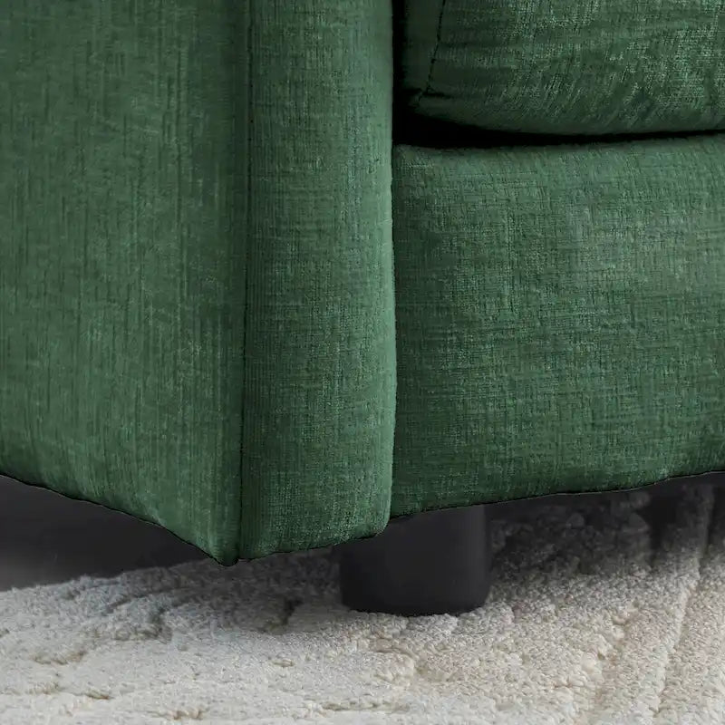 Canapé d'angle en U 5 places convertible avec 1 pouf