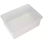Basicwise Boîtes de rangement transparentes pour chaussures avec couvercles - Bac de rangement en plastique empilable pour placard, rangement de baskets, accessoires - Incassable, ajustement sécurisé