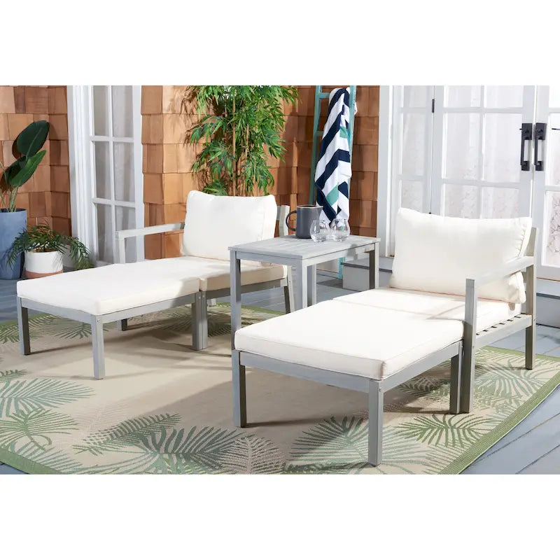 SAFAVIEH Outdoor Maiya Ensemble de 5 pièces pour extérieur - 29L x 27P x 27H