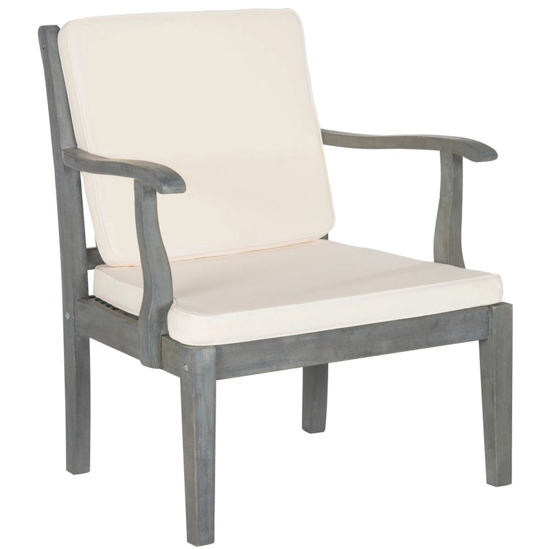 SAFAVIEH Bethli Mar Ensemble de patio 4 pièces en bois d'acacia - 48 larg. x 32 prof. x 25 haut.