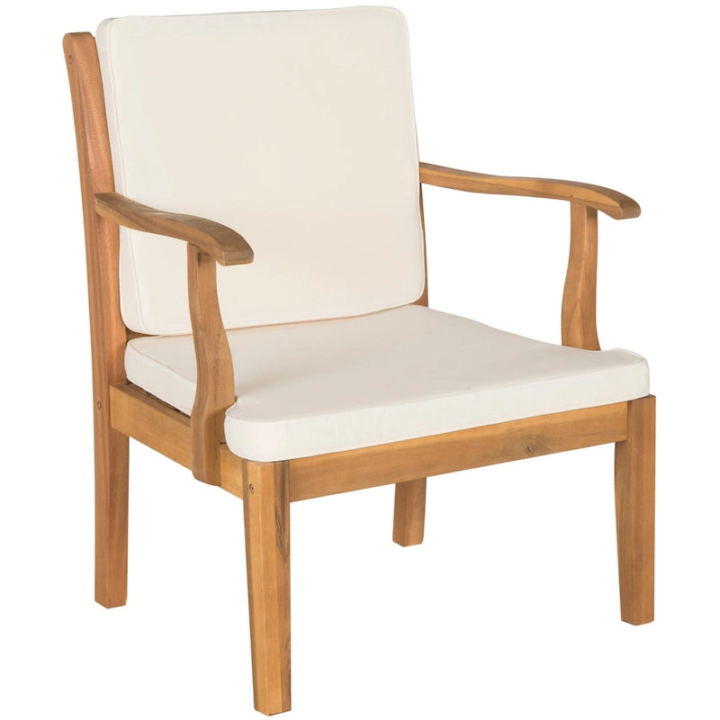 SAFAVIEH Bethli Mar Ensemble de patio 4 pièces en bois d'acacia - 48 larg. x 32 prof. x 25 haut.