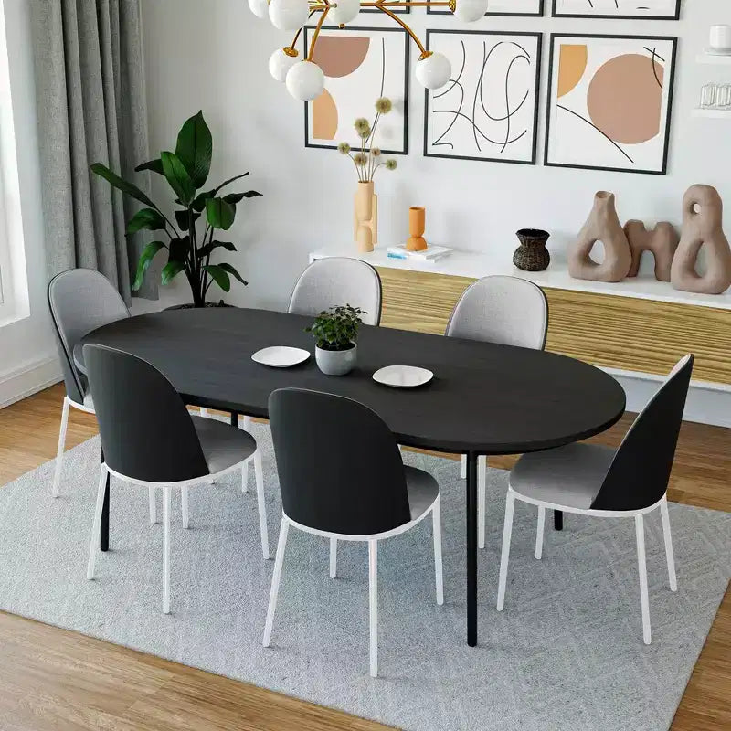 LeisureMod Tule – Lot de 2 chaises de salle à manger modernes avec assise en similicuir, velours ou daim et structure en acier blanc – Cuisine, salle à manger, maison, café, sièges